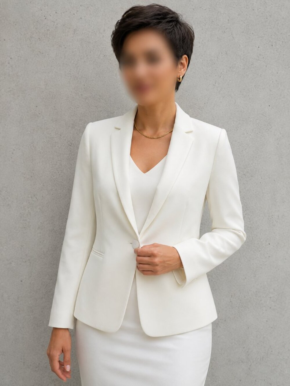 NWT Hobbs London "Morgan" Ivory Single-Button Blazer - Size 4